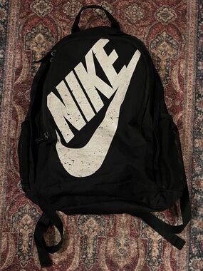 Nike Black Backpack with White Logo